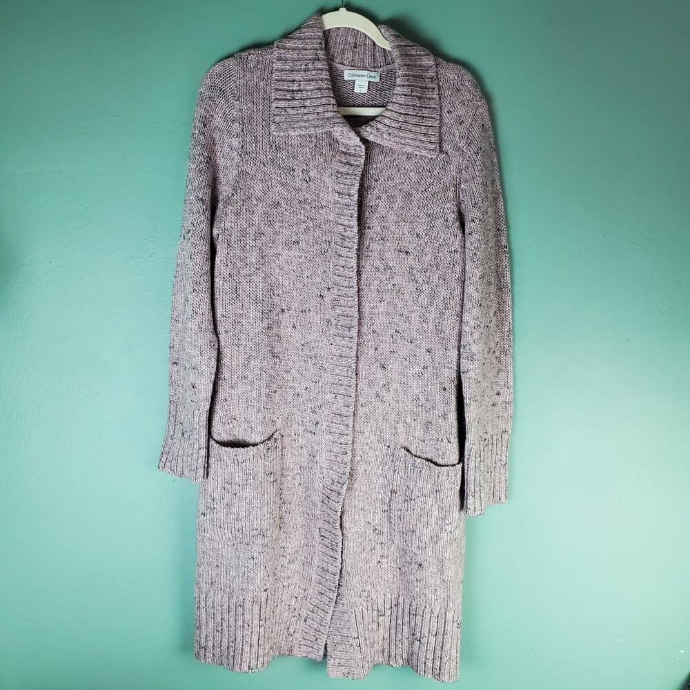 Coldwater Creek Womens Winter Mix Duster Cardigan Sweater Size Large